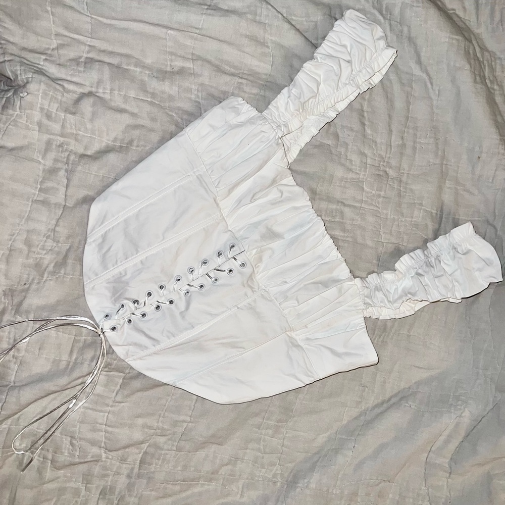 Fashion nova white corset top